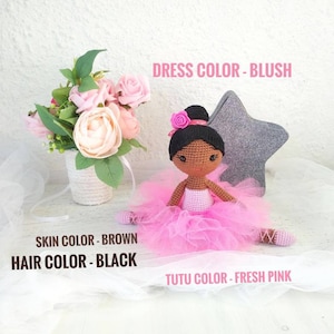 African american Ballerina Doll , Baby girl nursery decor, ballerina dancer black dolls , ballerina baby shower image 5