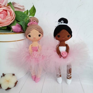 African american Ballerina Doll , Baby girl nursery decor, ballerina dancer black dolls , ballerina baby shower image 3