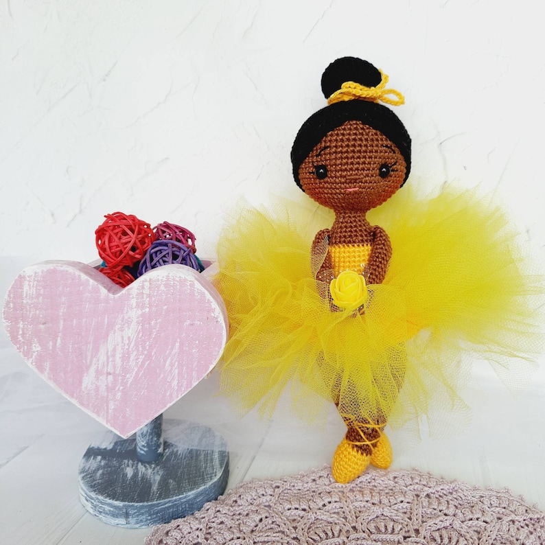 African american Ballerina Doll , Baby girl nursery decor, ballerina dancer black dolls , ballerina baby shower image 4