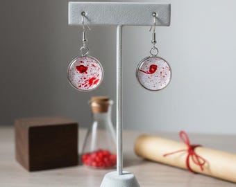 Forensic Splatter Earrings - Prefect for Halloween - Dexter - Quirky and Unique Handcrafted Jewelry