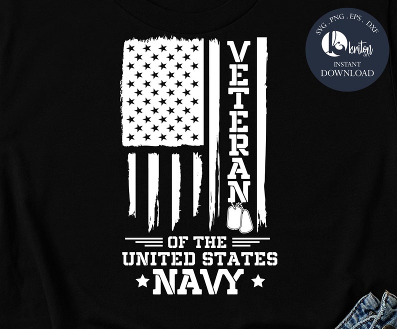 Download Veteran of The United States Navy American Flag Cricut | Etsy
