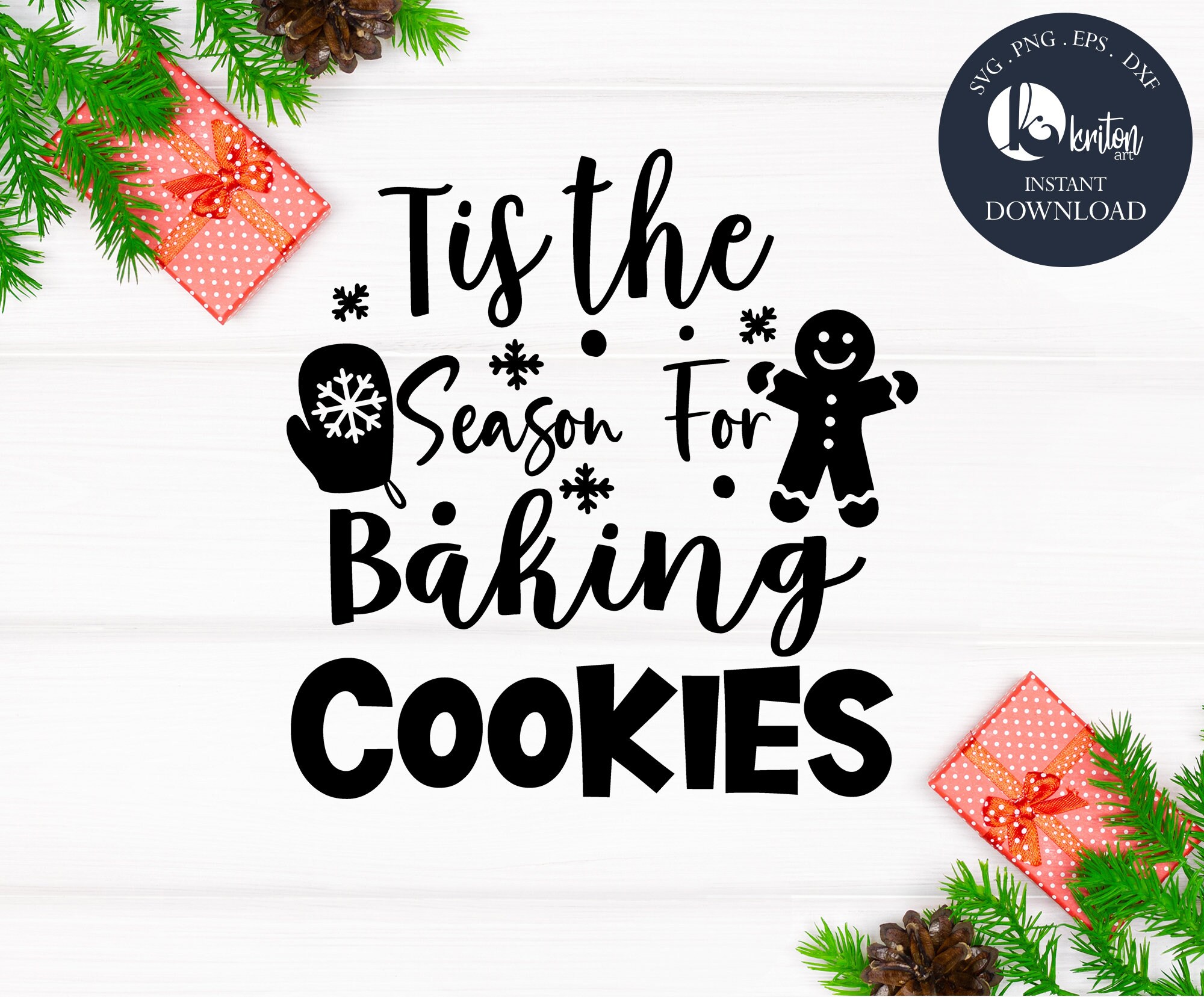 Tis the season for Baking cookies Svg Baking Christmas svg Etsy