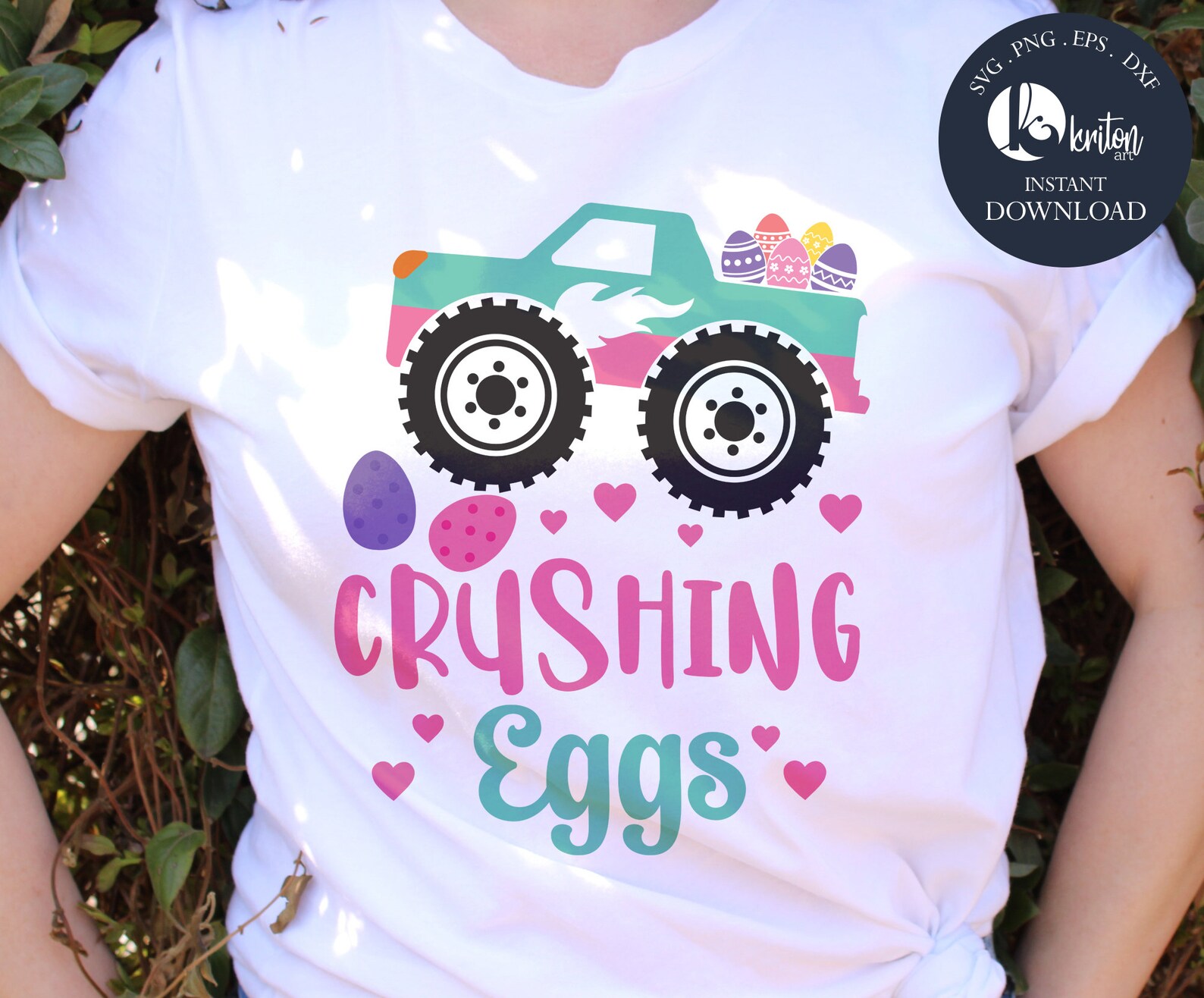 Crushing Eggs SVG Easter Monster Truck Svg Bunny SVG Etsy