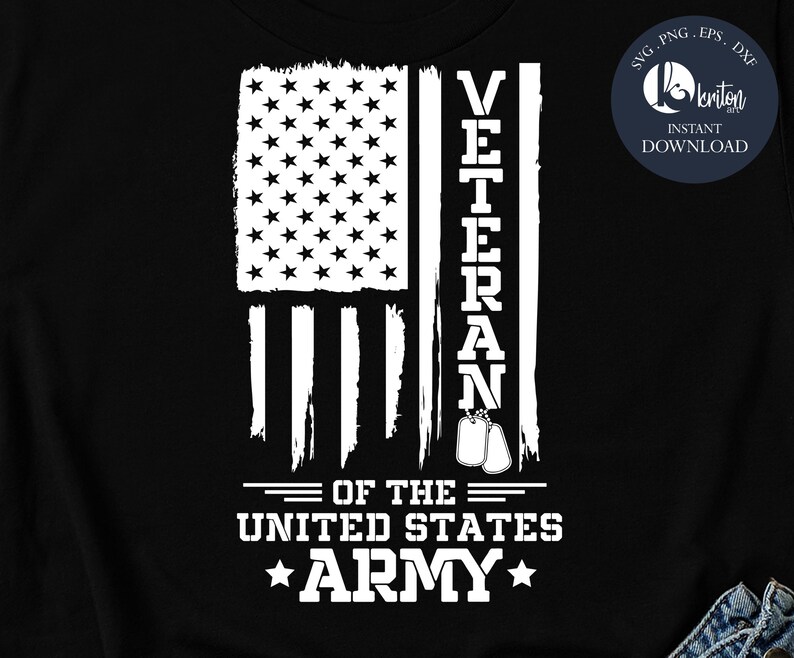 Veteran of The United States Army American Flag Cricut file | Etsy