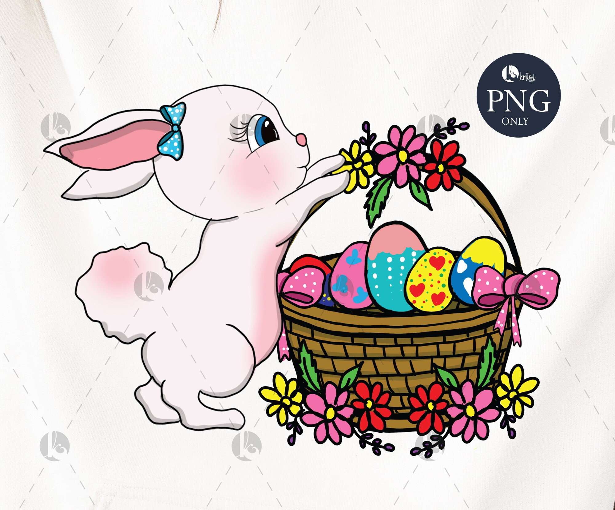Paper, Party & Kids Easter Bunny basketInstant Download graphic design