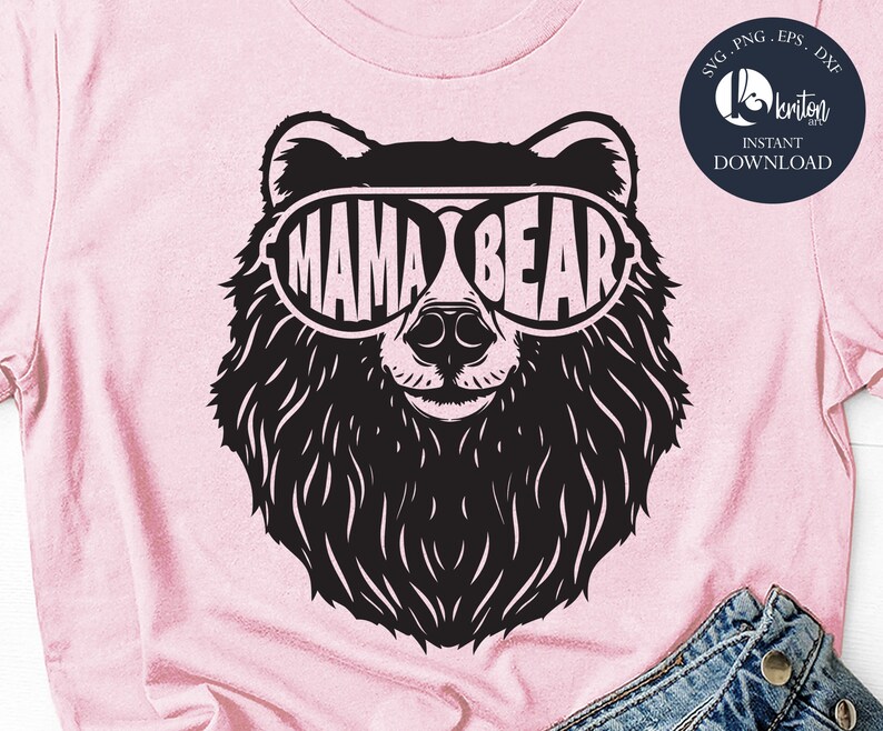 Download Bear svg Glasses Mama Bear svg Silhouette SVG Cutting ...