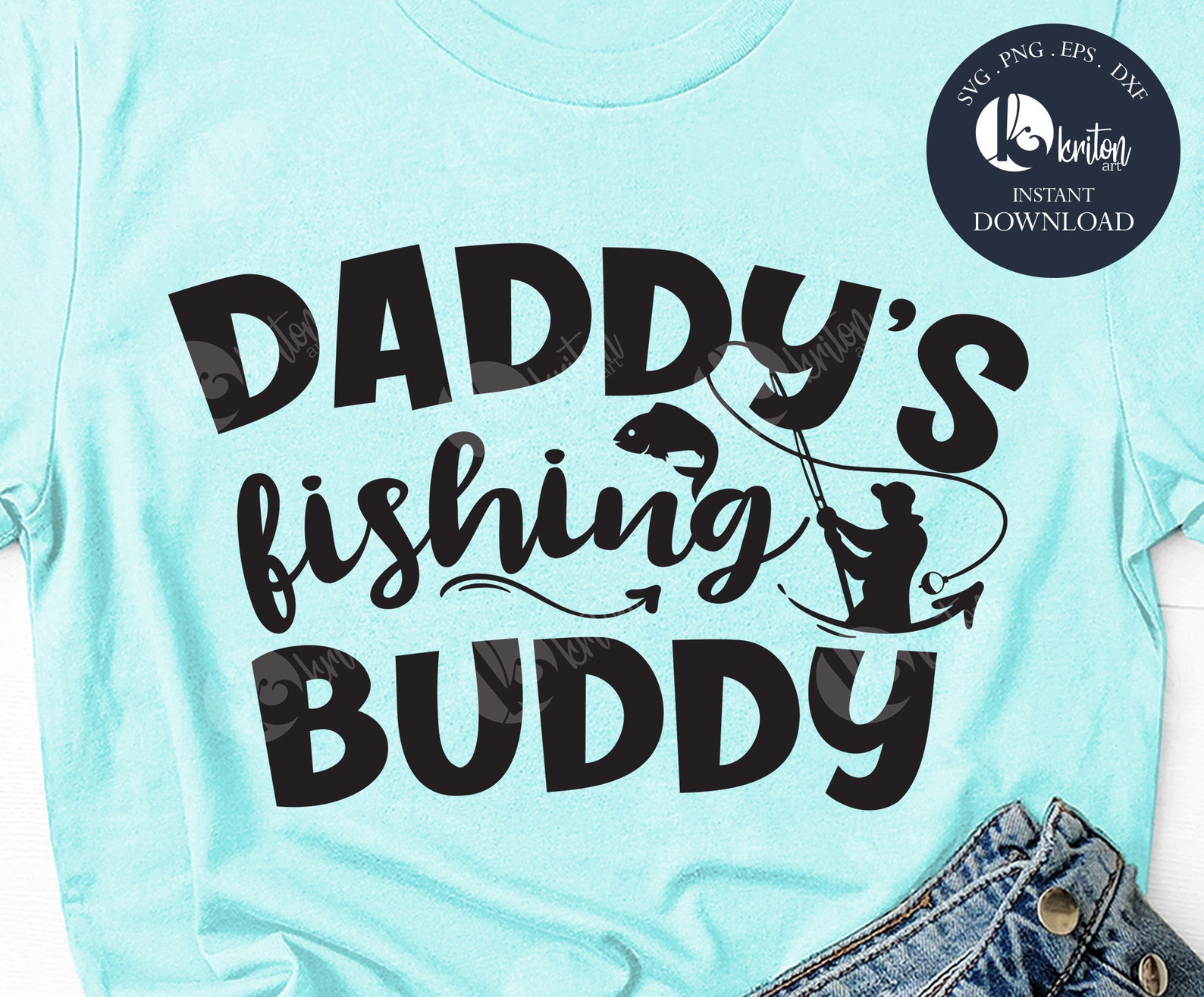 Daddys Fishing Buddy Svg Fishing Svg Funny Kids Svg Daddy Svg Etsy
