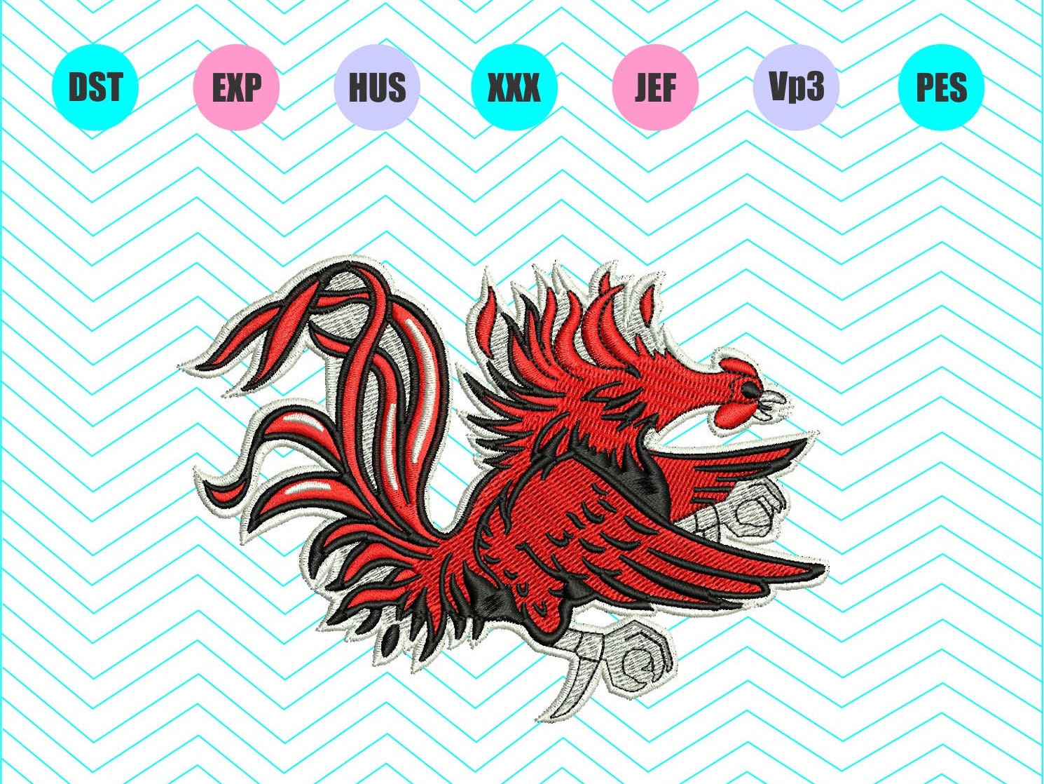 South Carolina Gamecocks Machine Embroidery Design 4 Sizes Etsy