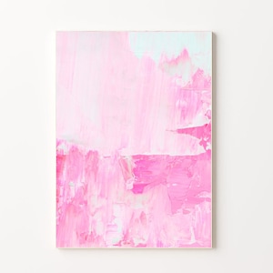 Arte de pared abstracto rosa claro / pintura rosa / impresión de arte rosa / arte de pared rosa / arte rosa abstracto / cartel rosa / decoración de pared rosa claro