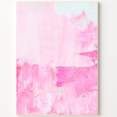 Light Pink Abstract Wall Art Pink Painting Pink Art Print Etsy