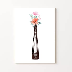 Tequila Print | Don Julio 1942 Art | Bar Cart Art | Alcohol Prints | Tequila Poster | Bar Cart Decor | Printable Bar Art | Bottle And Flower