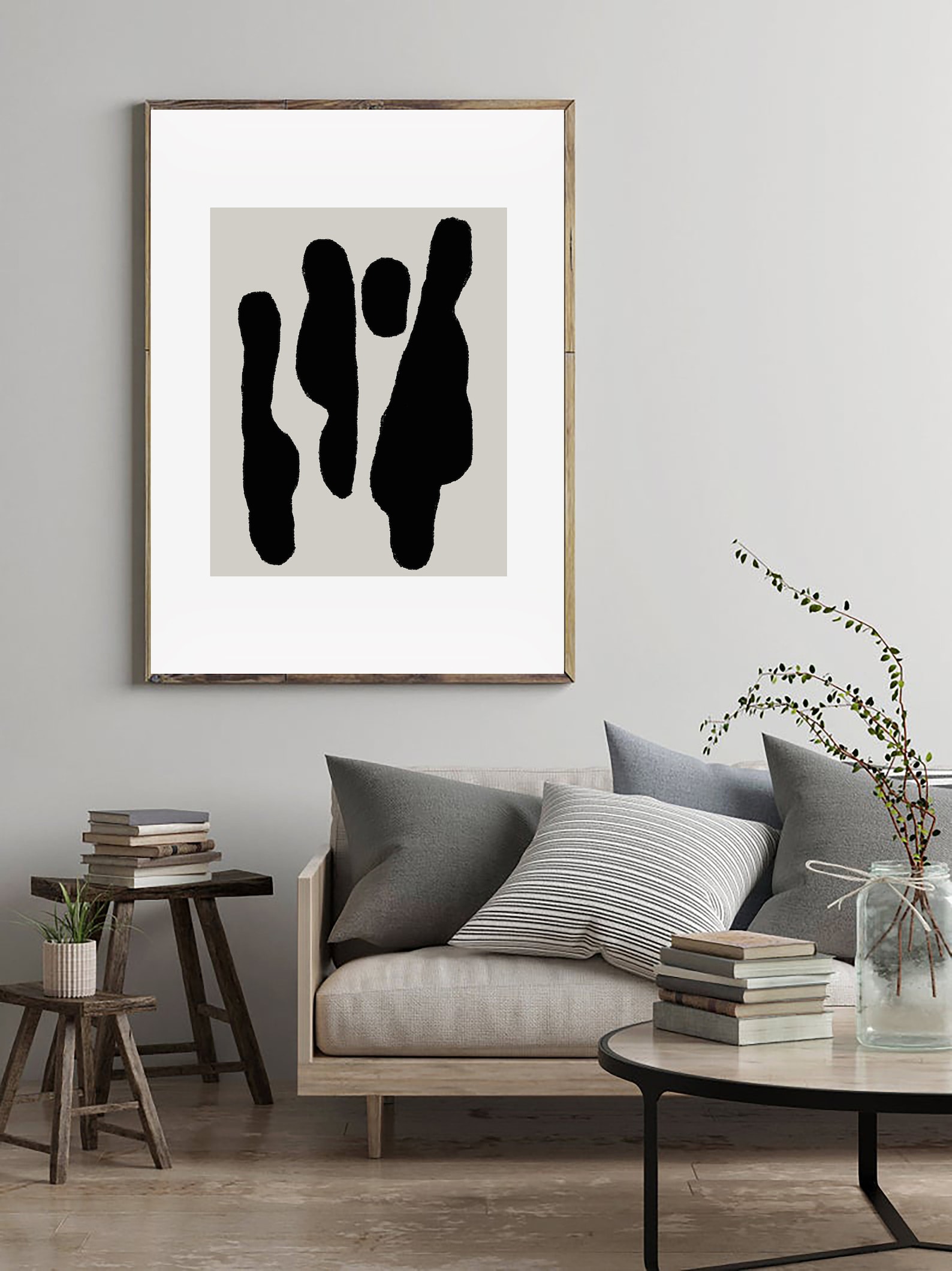 Japandi Gallery Wall Set of 5 Prints Abstract Japandi Set of | Etsy