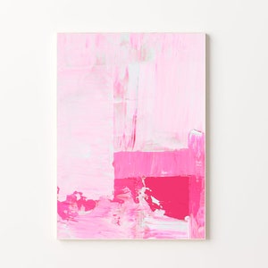 Hot Pink Wall Art Set Of 2 Prints Set of 2 Pink Prints Over Sofa Prints Pink abstract Print Set Pink Poster Set Hot Pink Gallery image 7