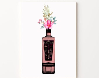 Pink Whitney Vodka Poster: Floral Bar Cart Art (Digital Download)