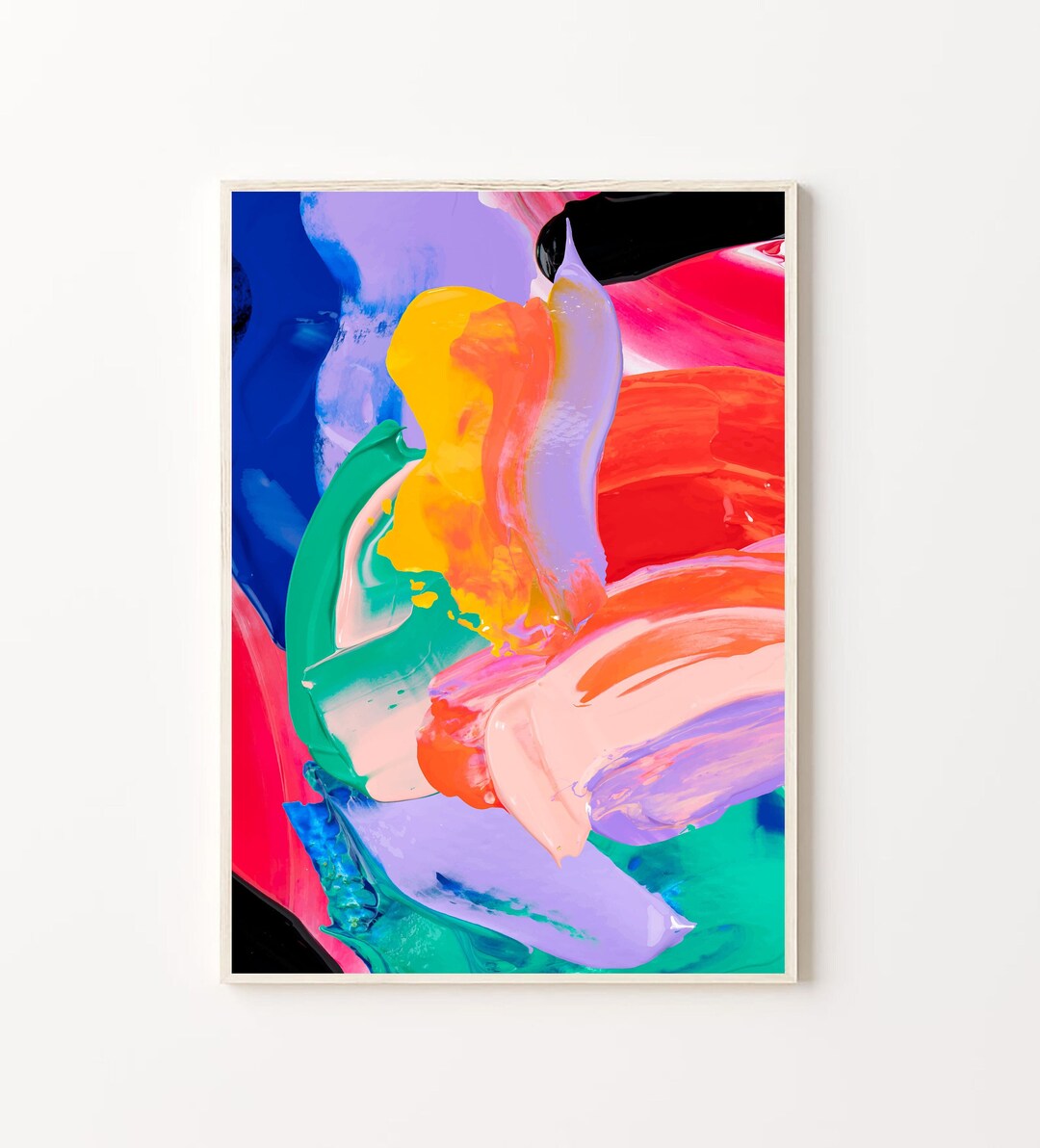 Colorful Abstract Art Print: Bright Multicolor Wall Decor (digital ...