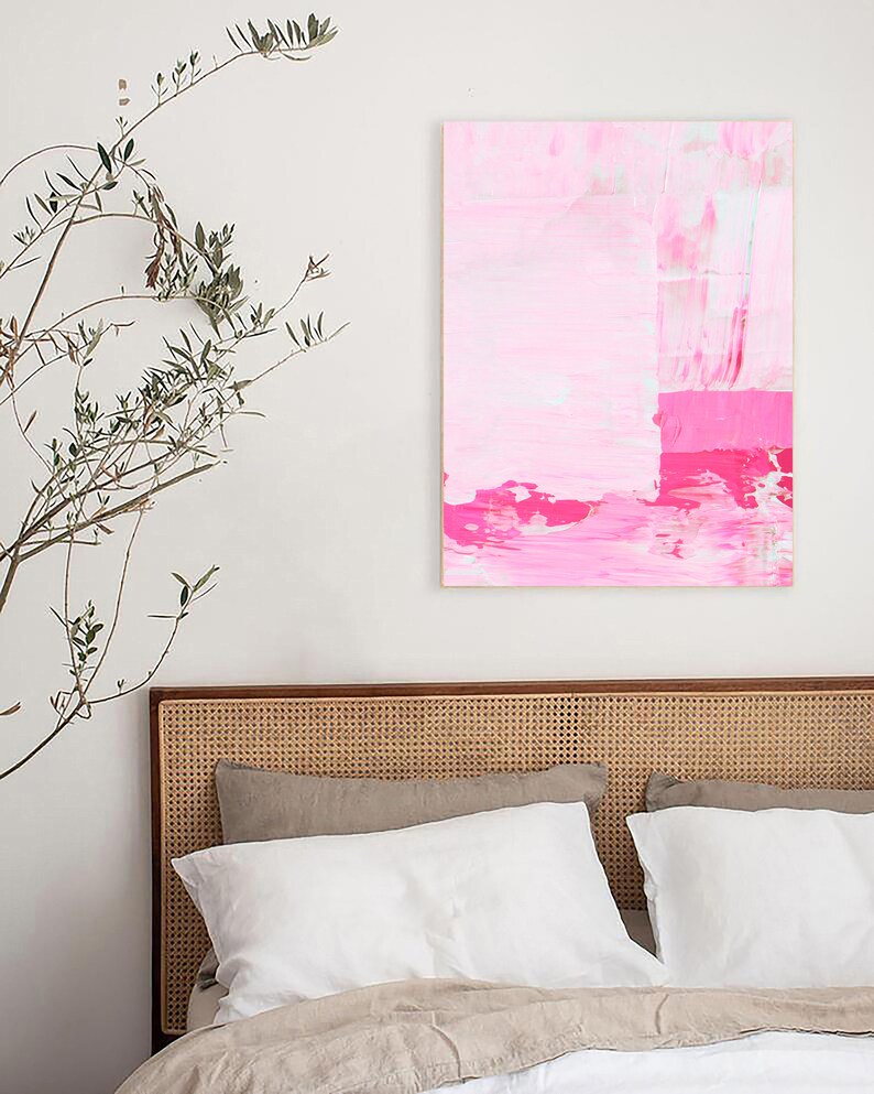 Hot Pink Wall Art Set of 3 Prints Set of 3 Pink Prints Etsy