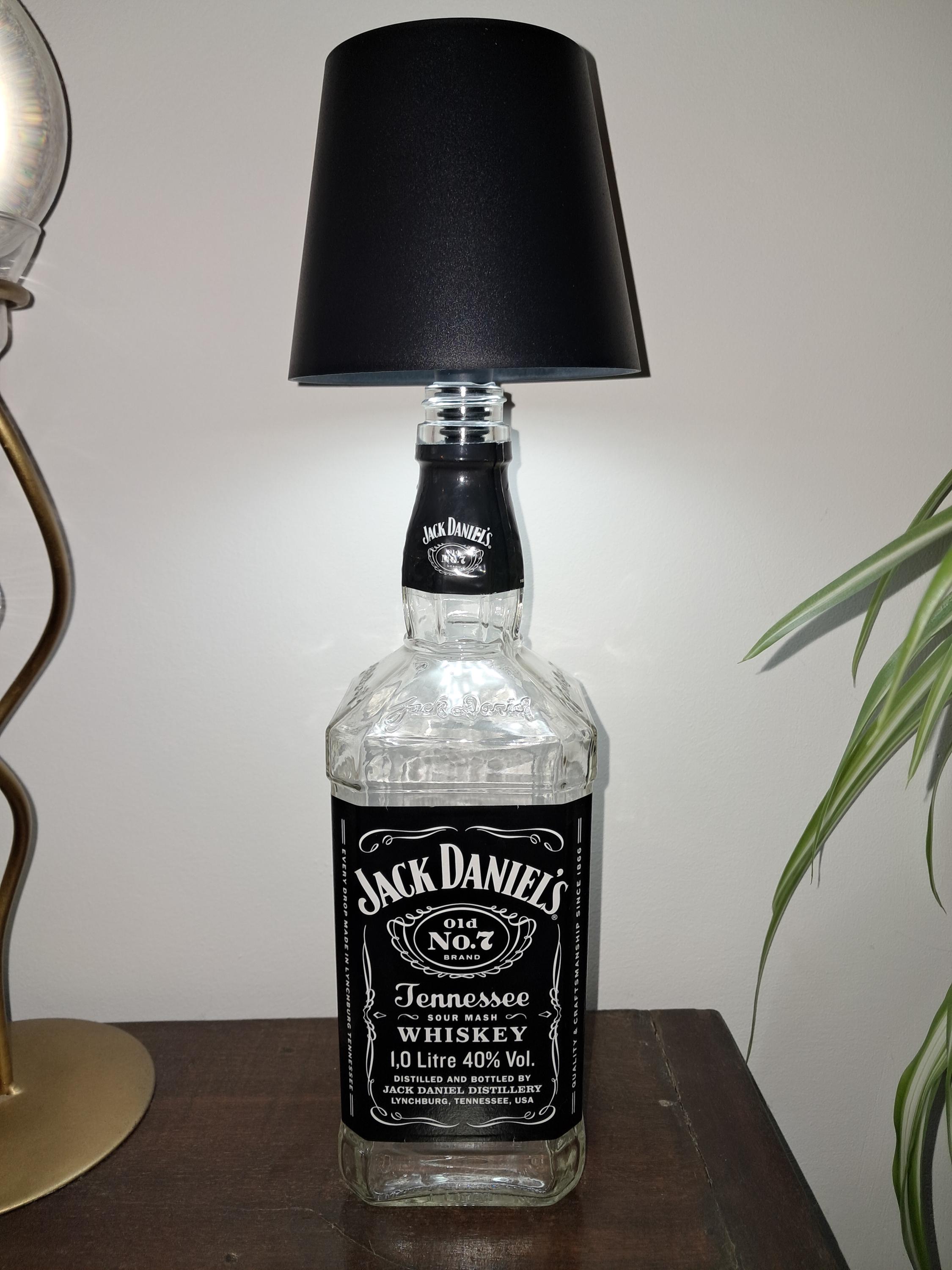 Jack Daniels Bottle Table Lamp - Rechargeable - Three Dimming