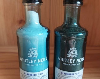 Whitley Neill Blackberry Gin Bottle Salt and Pepper Shakers - Upcycled and Unique.