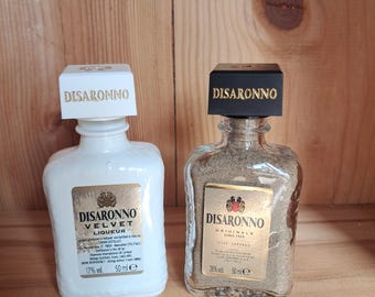 Disaronno Velvet and Disaronno Salt & Pepper Shakers -  Upcycled Miniture Spirit Bottles-Great Gift
