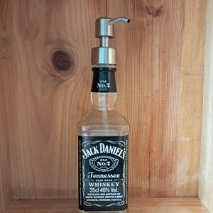 Upcycled Jack Daniel's Bottle Soap Dispenser - 70cl Whiskey Bottle 35cl
