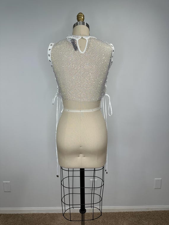 Akira Net Sequin Crop Top - image 6