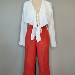 Beige The Limited Ruffle Blouse