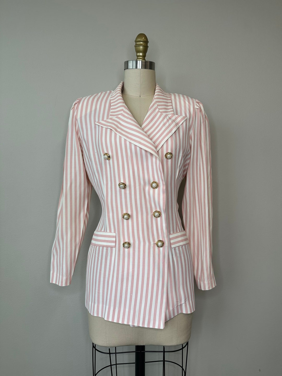 【関税込み】STRIPED SINGLE BREAST BLAZER JACKET Unique Bargains Men's Stripes Single Breasted Business Color
