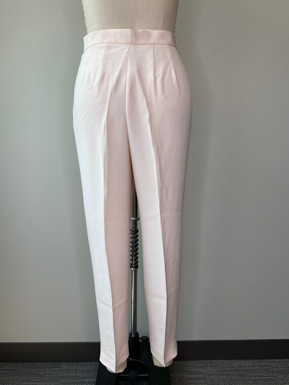 Vintage Dusty Pink Silk Trousers - image 4