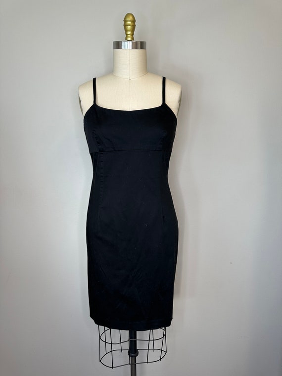 Hugo Buscati Black Fitted Cotton Dress