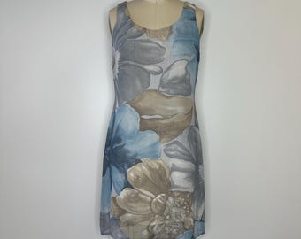 Vintage 90s Floral Short Sleeve Short Dress
