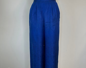 Vintage Navy Soft Silky Trousers