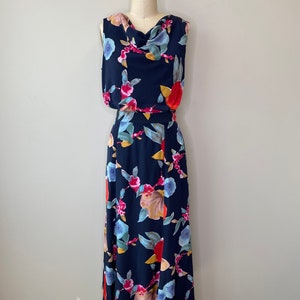90’s Botanical Silk Dress