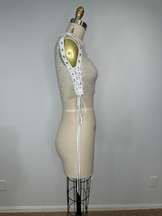 Akira Net Sequin Crop Top - image 3