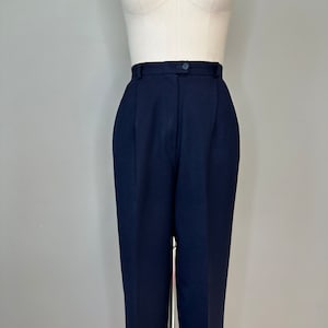 Evan-Picone Blue Wool Trousers with Cuff