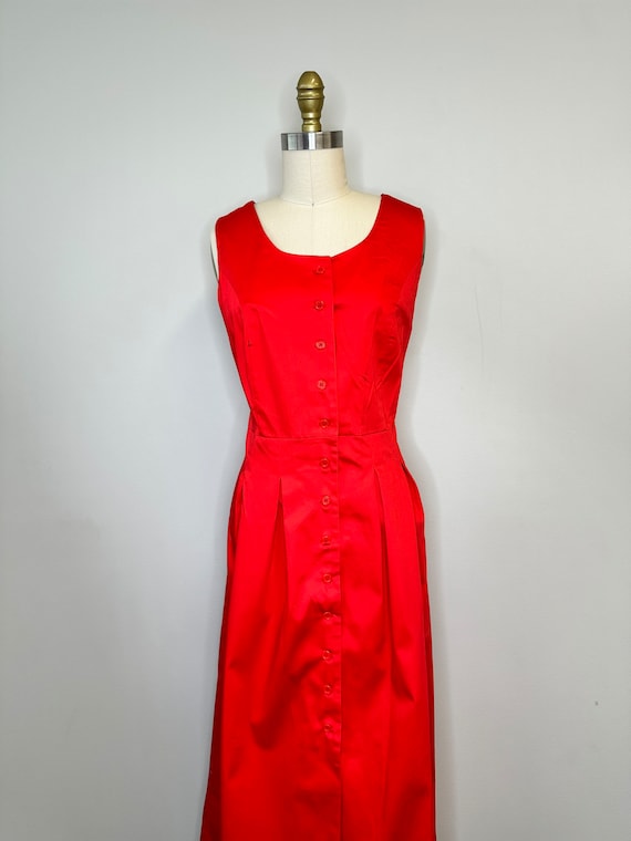 Cherry Red MIDI Dress