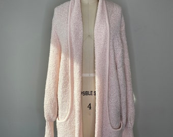 90s Long Dusty Pink Cardigan