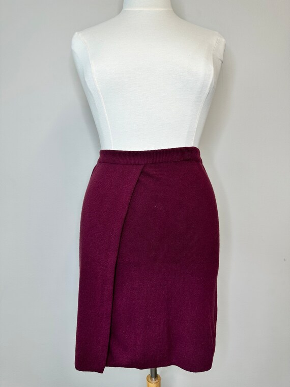 Straight cashmere skirt