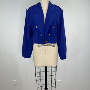 Vintage 90s Cobalt Crop Blazer