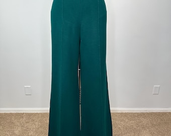 Pantalones anchos vintage de color verde cocodrilo