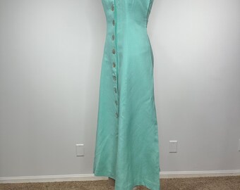 Coldwater Creek Mint Green Maxi Dress - Etsy Coldwater Creek Mint Green Maxi Dress - Etsy
