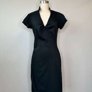 Express Design Studio Black Short Sleeve Wrap Dress