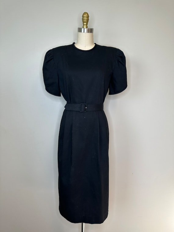 Reversible Black Puffy Sleeve Dress