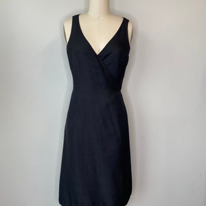 Ann Taylor Black Silk Wrap Dress