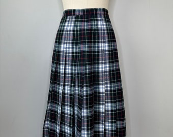 Vintage Green Tartan Skirt