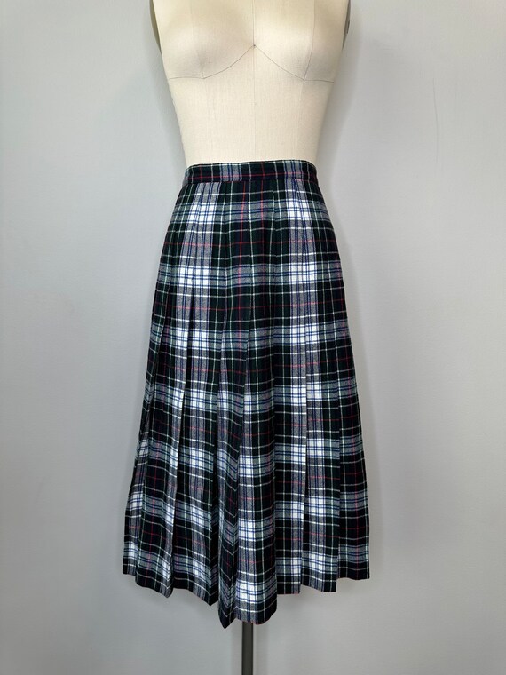 Vintage Green Tartan Skirt - image 1