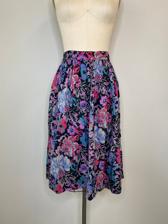 Elegant Floral Pleated Skirt Set 83013-Pink/White main image 1