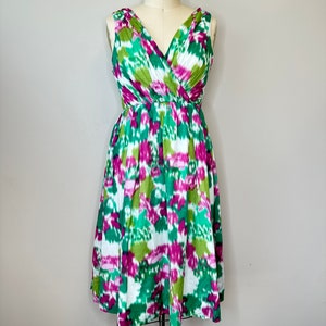 Allen B V-Neck Garden Bright Fit & Flare Dress