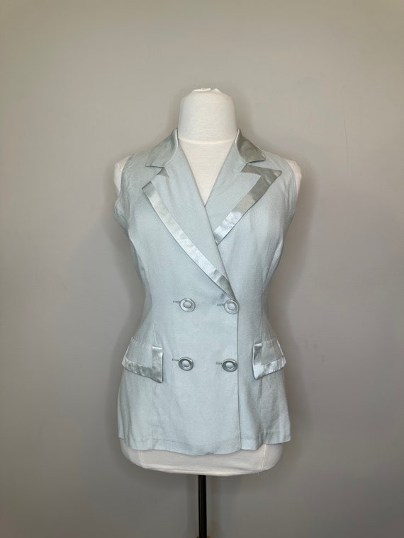 Vintage Mint Green Vest - image 2