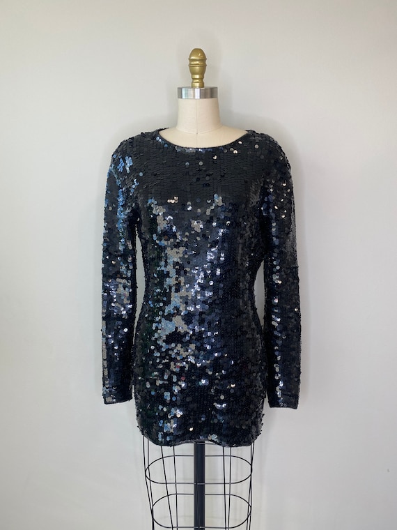 black sequin dress with shoulder pads Black Sequin Shoulder Pad Sleeveless Bodycon Dress