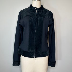 Leather Black Ribbed Jacket